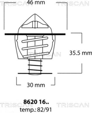 Triscan 8620 1682 - Thermostat d'eau cwaw.fr