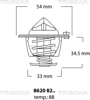 Triscan 8620 8288 - Thermostat d'eau cwaw.fr