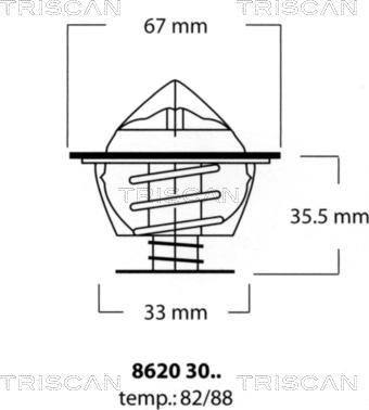 Triscan 8620 3088 - Thermostat d'eau cwaw.fr