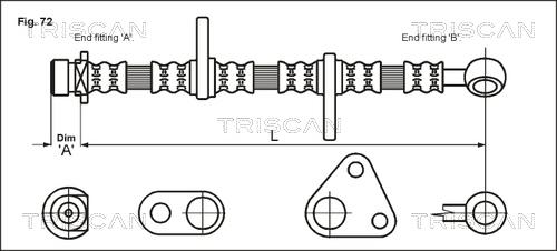 Triscan 8150 40110 - Flexible de frein cwaw.fr