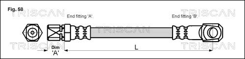 Triscan 8150 15211 - Flexible de frein cwaw.fr