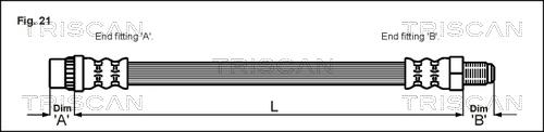 Triscan 8150 25114 - Flexible de frein cwaw.fr