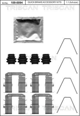 Triscan 8105 431651 - Kit d'accessoires, plaquette de frein à disque cwaw.fr