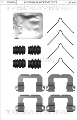 Triscan 8105 431653 - Kit d'accessoires, plaquette de frein à disque cwaw.fr