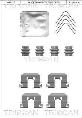 Triscan 8105 431660 - Kit d'accessoires, plaquette de frein à disque cwaw.fr