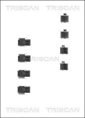 Triscan 8105 421585 - Kit d'accessoires, plaquette de frein à disque cwaw.fr