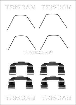 Triscan 8105 501585 - Kit d'accessoires, plaquette de frein à disque cwaw.fr