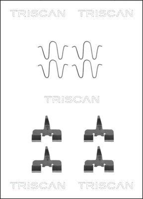 Triscan 8105 501582 - Kit d'accessoires, plaquette de frein à disque cwaw.fr