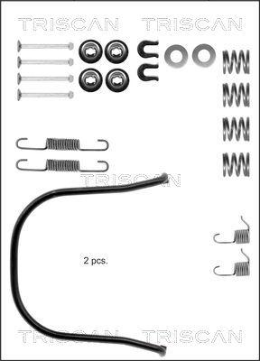 Triscan 8105 142500 - Kit d'accessoires, mâchoire de frein cwaw.fr