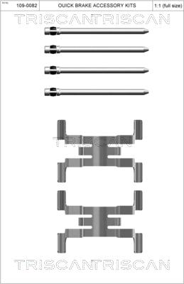 Triscan 8105 151354 - Kit d'accessoires, plaquette de frein à disque cwaw.fr