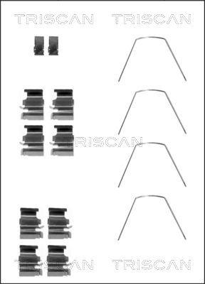 Triscan 8105 101636 - Kit d'accessoires, plaquette de frein à disque cwaw.fr