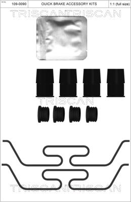 Triscan 8105 101678 - Kit d'accessoires, plaquette de frein à disque cwaw.fr