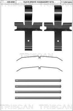 Triscan 8105 131653 - Kit d'accessoires, plaquette de frein à disque cwaw.fr