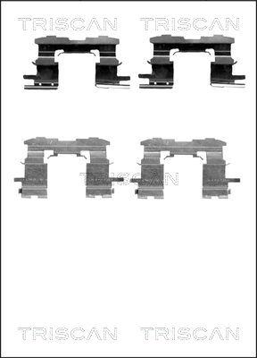 Triscan 8105 131637 - Kit d'accessoires, plaquette de frein à disque cwaw.fr