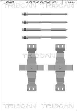 Triscan 8105 801602 - Kit d'accessoires, plaquette de frein à disque cwaw.fr