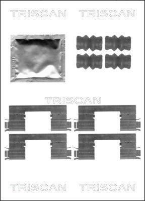 Triscan 8105 251603 - Kit d'accessoires, plaquette de frein à disque cwaw.fr