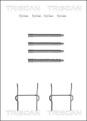 Triscan 8105 281590 - Kit d'accessoires, plaquette de frein à disque cwaw.fr