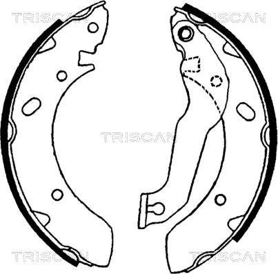 Triscan 8100 43561 - Jeu de mâchoires de frein cwaw.fr