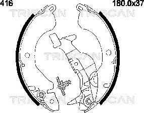 Triscan 8100 42416 - Jeu de mâchoires de frein cwaw.fr