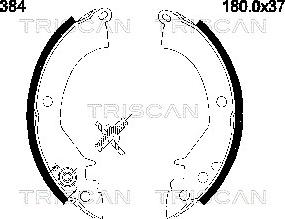 Triscan 8100 42384 - Jeu de mâchoires de frein cwaw.fr