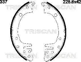 Triscan 8100 42337 - Jeu de mâchoires de frein cwaw.fr