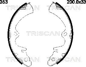 Triscan 8100 50353 - Jeu de mâchoires de frein cwaw.fr