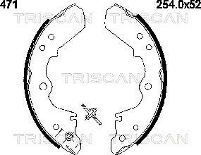 Triscan 8100 60471 - Jeu de mâchoires de frein cwaw.fr