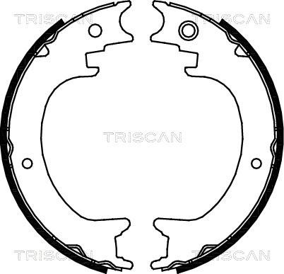 Triscan 8100 68004 - Jeu de mâchoires de frein, frein de stationnement cwaw.fr