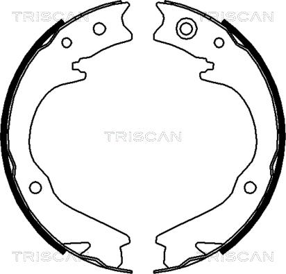 Triscan 8100 68003 - Jeu de mâchoires de frein, frein de stationnement cwaw.fr