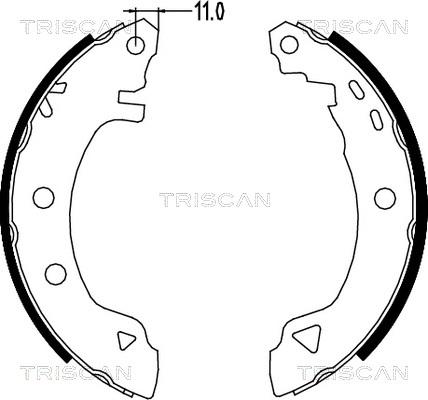 Triscan 8100 15580 - Jeu de mâchoires de frein cwaw.fr