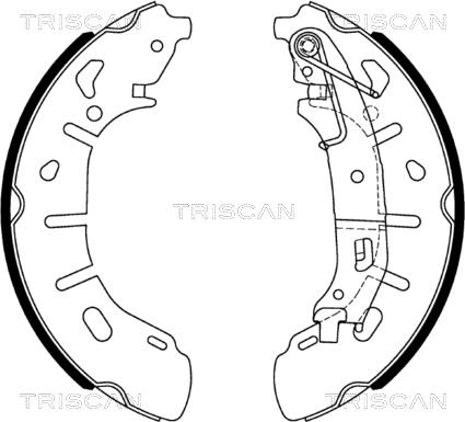 Triscan 8100 15028 - Jeu de mâchoires de frein cwaw.fr