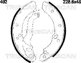 Triscan 8100 16492 - Jeu de mâchoires de frein cwaw.fr