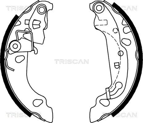 Triscan 8100 16008 - Jeu de mâchoires de frein cwaw.fr