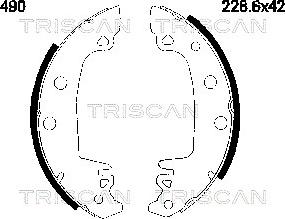 Triscan 8100 10490 - Jeu de mâchoires de frein cwaw.fr