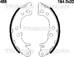 Triscan 8100 10488 - Jeu de mâchoires de frein cwaw.fr