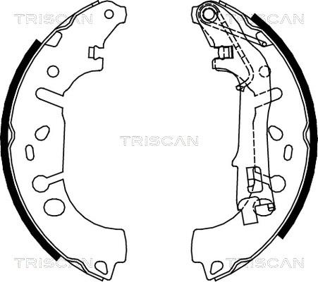 Triscan 8100 10012 - Jeu de mâchoires de frein cwaw.fr