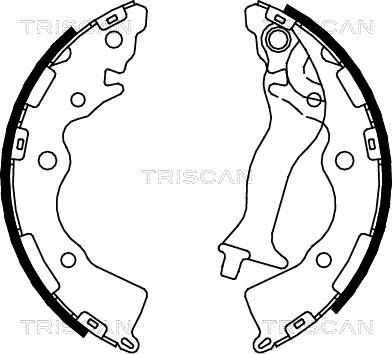 Triscan 8100 10020 - Jeu de mâchoires de frein cwaw.fr