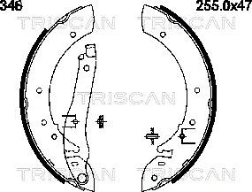 Triscan 8100 10346 - Jeu de mâchoires de frein cwaw.fr