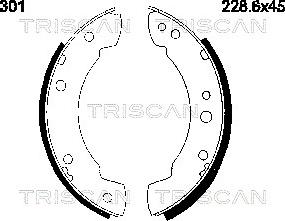 Triscan 8100 10301 - Jeu de mâchoires de frein cwaw.fr