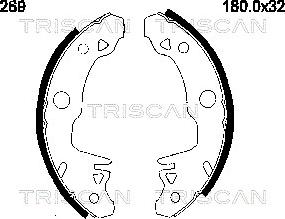 Triscan 8100 10269 - Jeu de mâchoires de frein cwaw.fr