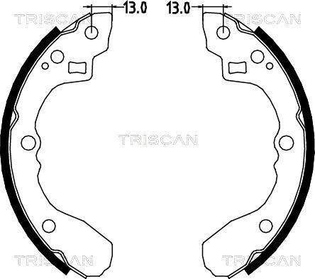 Triscan 8100 18590 - Jeu de mâchoires de frein cwaw.fr