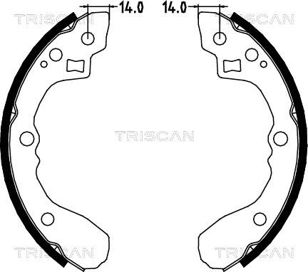 Triscan 8100 18002 - Jeu de mâchoires de frein cwaw.fr