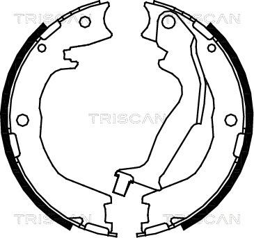 Triscan 8100 18007 - Jeu de mâchoires de frein, frein de stationnement cwaw.fr