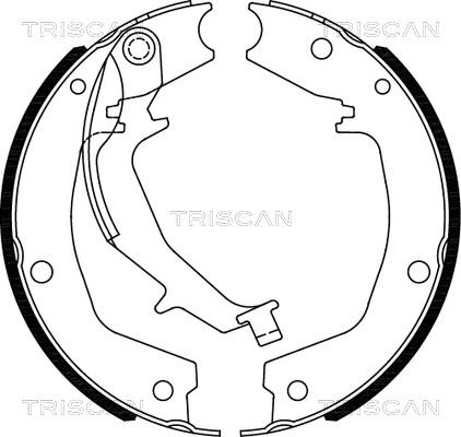 Triscan 8100 18011 - Jeu de mâchoires de frein, frein de stationnement cwaw.fr