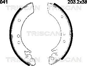 Triscan 8100 13501 - Jeu de mâchoires de frein cwaw.fr