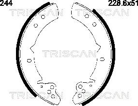 Triscan 8100 13525 - Jeu de mâchoires de frein cwaw.fr