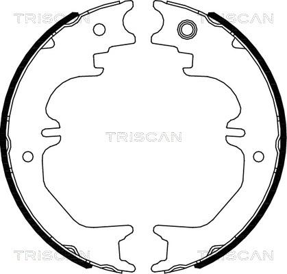 Triscan 8100 13050 - Jeu de mâchoires de frein, frein de stationnement cwaw.fr