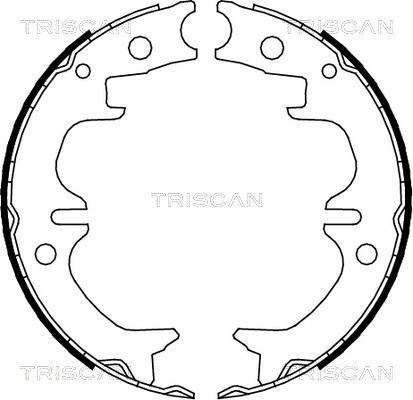 Triscan 8100 13038 - Jeu de mâchoires de frein, frein de stationnement cwaw.fr