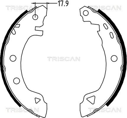 Triscan 8100 12523 - Jeu de mâchoires de frein cwaw.fr