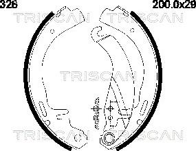 Triscan 8100 24326 - Jeu de mâchoires de frein cwaw.fr